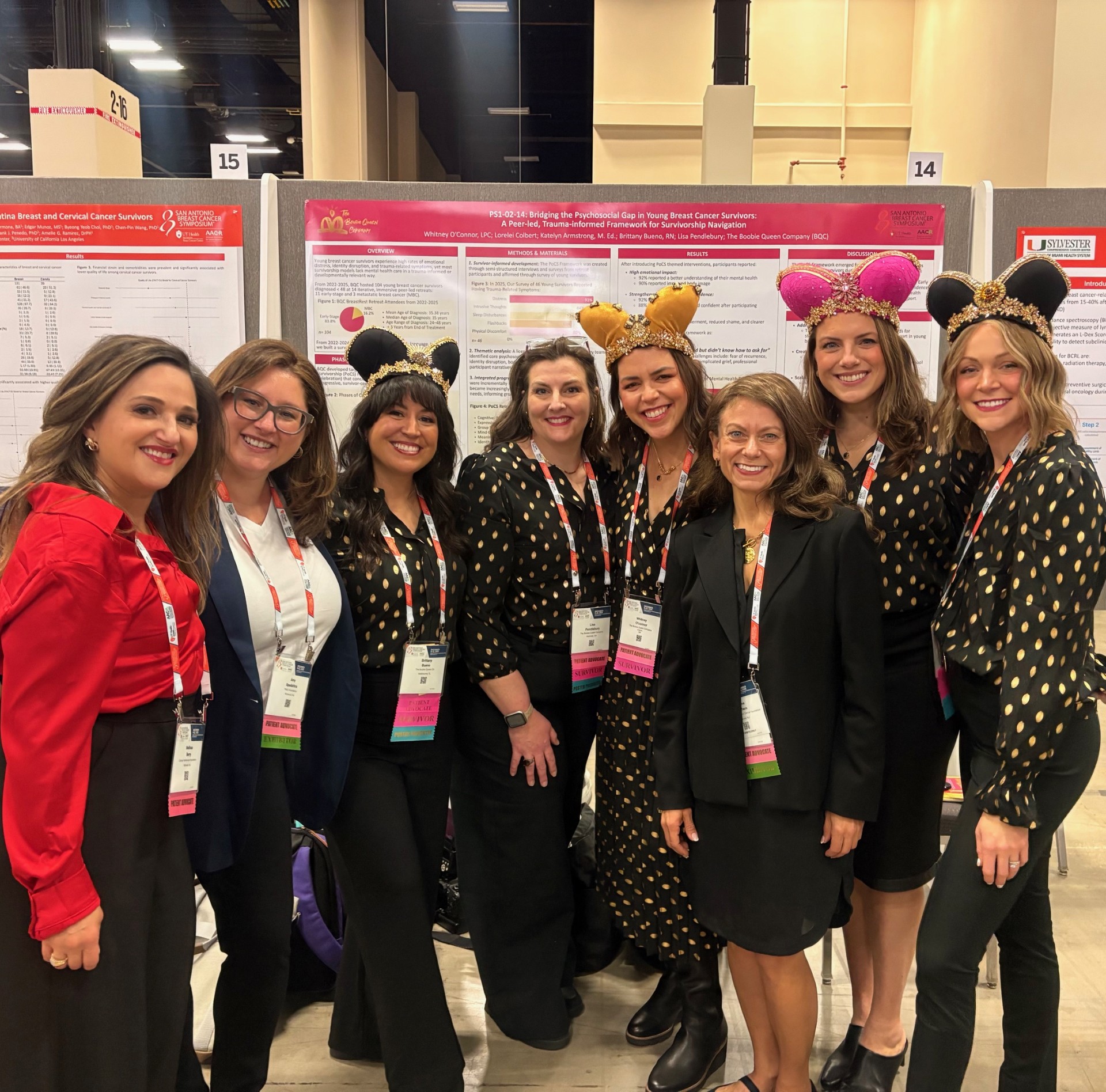 Melissa (Cancer Fashionista), Amy & Arlene (TNBCF) with the Boobie Queens